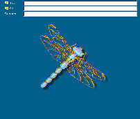 Dragonfly Blue IncrediMail Stationery