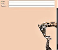Giraffe with young