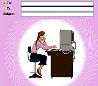 Lady Using PC
